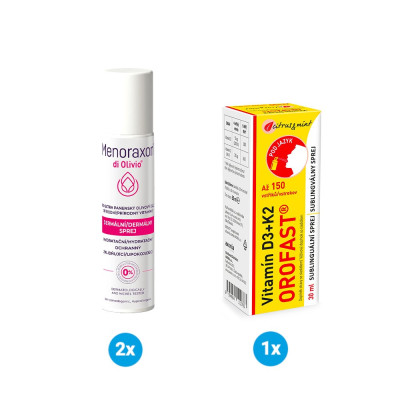 Dermální sprej s extra panenským olivovým olejem + vitaminy D3+K2 v patentované nanoemulzi
